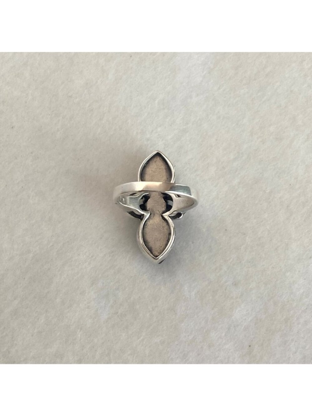 Sterling Silver 925 Art Deco Style Marcasite Teardrop Red Glass Ring Sz 5.75 - Picture 6 of 16